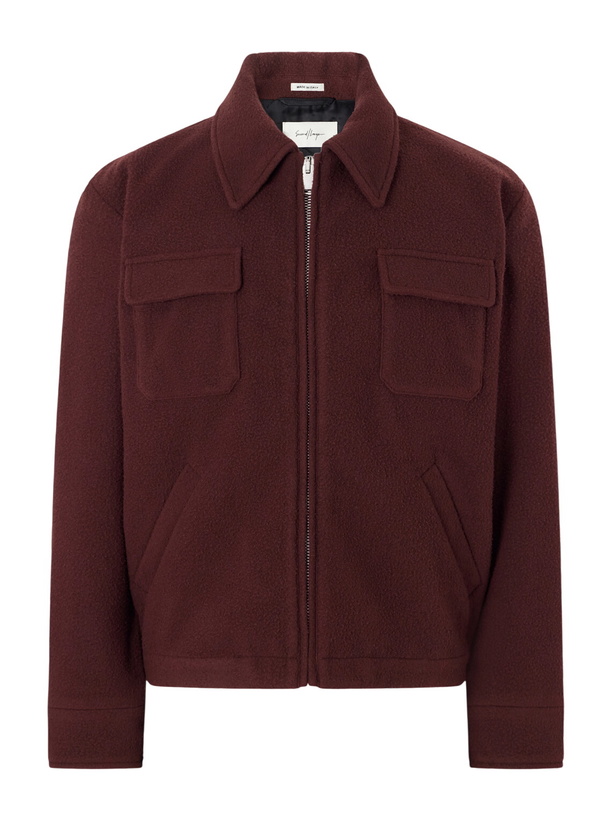 Photo: SECOND / LAYER - Jefe Wool Blouson Jacket - Burgundy