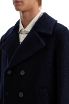 HARRIS WHARF LONDON double-breasted boucl Blue