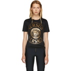 Versus Black Versus Versace Lion T-Shirt