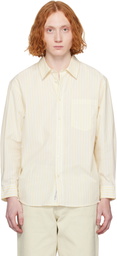 Dunst Yellow Oversized Striped Shirt
