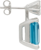 Seb Brown SSENSE Exclusive Silver & Blue Robot Single Earring