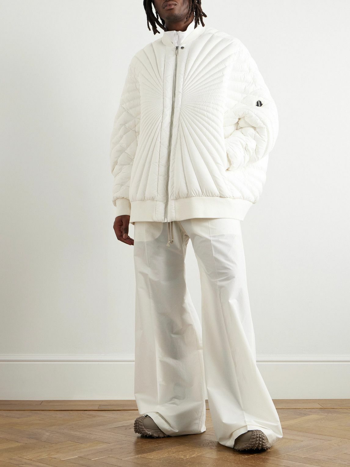 Rick Owens - Moncler Bela Wide-Leg Cotton and Nylon-Blend