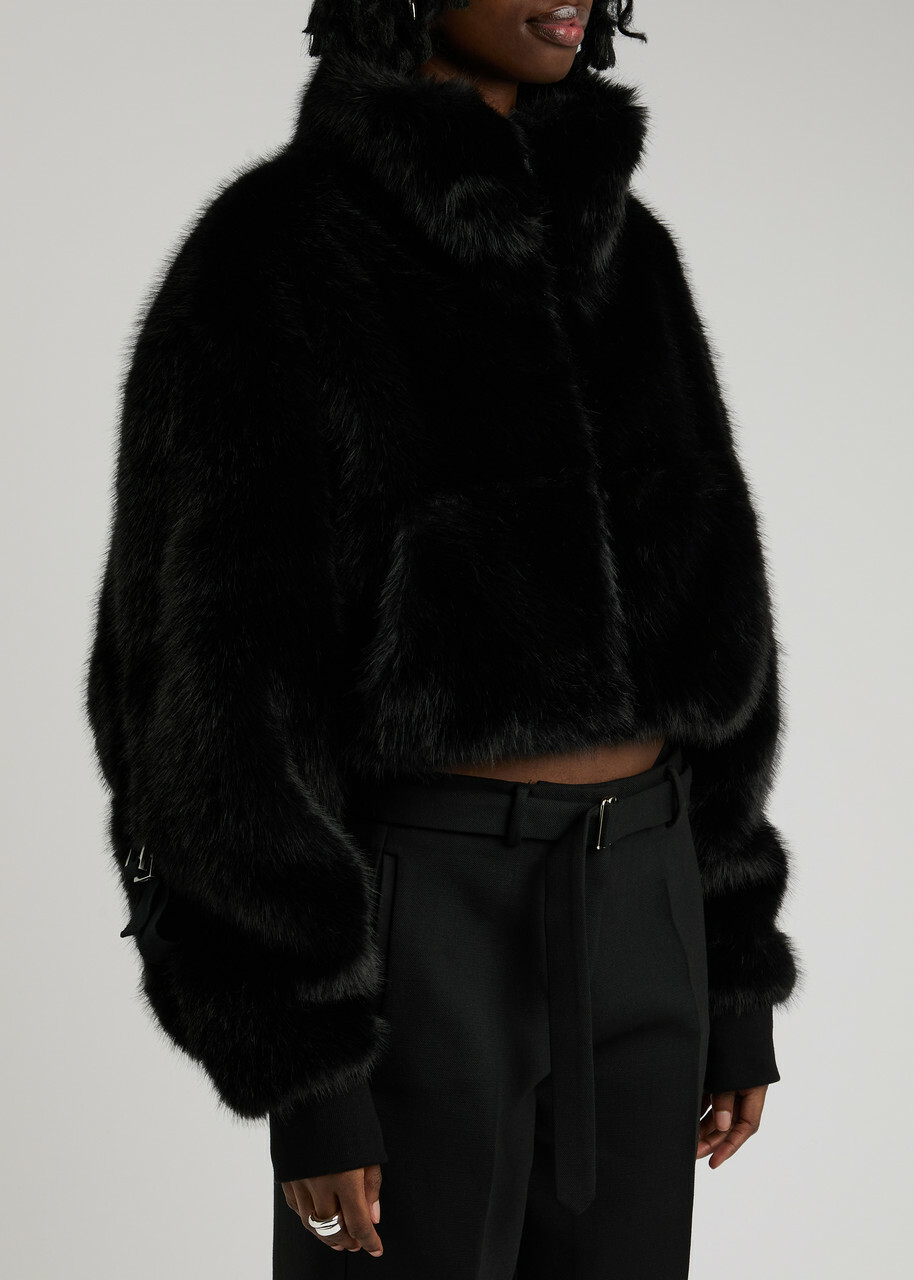 Paris Georgia Seb Faux fur Bomber Jacket Black