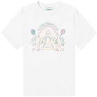 Casablanca Men's Rainbow Crayon Temple T-Shirt in White