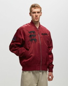 By Parra Stacked Pets Varsity Jacket Red - Mens - Bomber Jackets