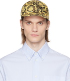 Versace Black & Gold Twill Barocco Baseball Cap