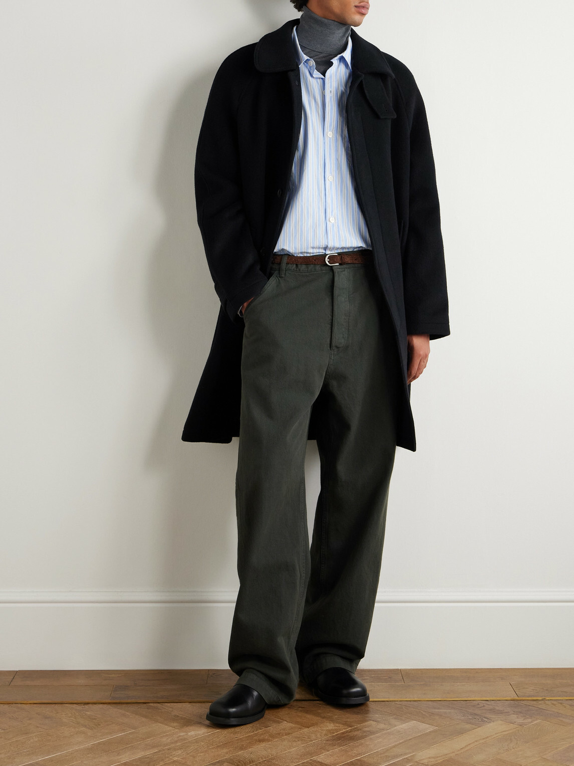 mfpen - Accession Brushed Recycled-Wool Coat - Black
