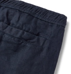 Orlebar Brown - Navy Wide-Leg Linen Drawstring Trousers - Men - Navy