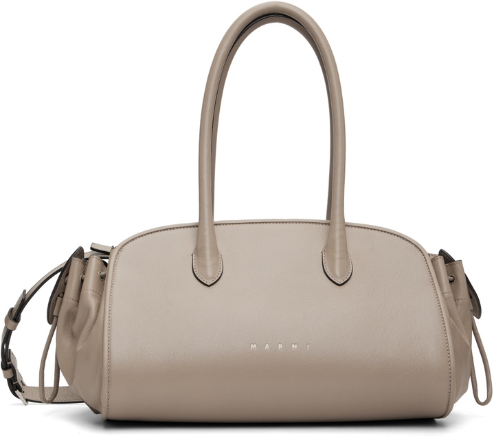 Photo: Marni Taupe Leather Tulipea Small Top-Handle Bag