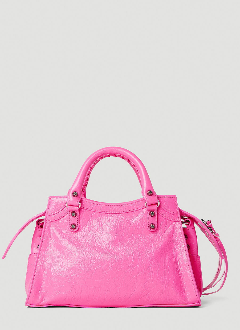 Balenciaga Pink Croc Small Le Cagole Shoulder Bag  SSENSE UK