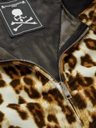 MASTERMIND WORLD - Logo-Embroidered Leopard-Print Shell Bomber Jacket - Multi