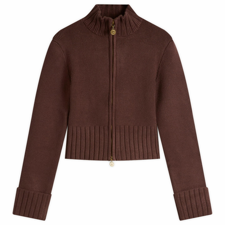 Photo: House Of Sunny Women's Chunky Rib Peggy Cardigan in Rosewood Brown