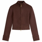 House Of Sunny Women's Chunky Rib Peggy Cardigan in Rosewood Brown