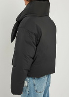 Alexander Wang Logo-embroidered Quilted Shell Jacket Black