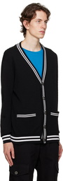 Balmain Black Monogrammed Cardigan