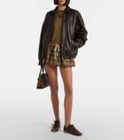 Miu Miu Leather blouson jacket
