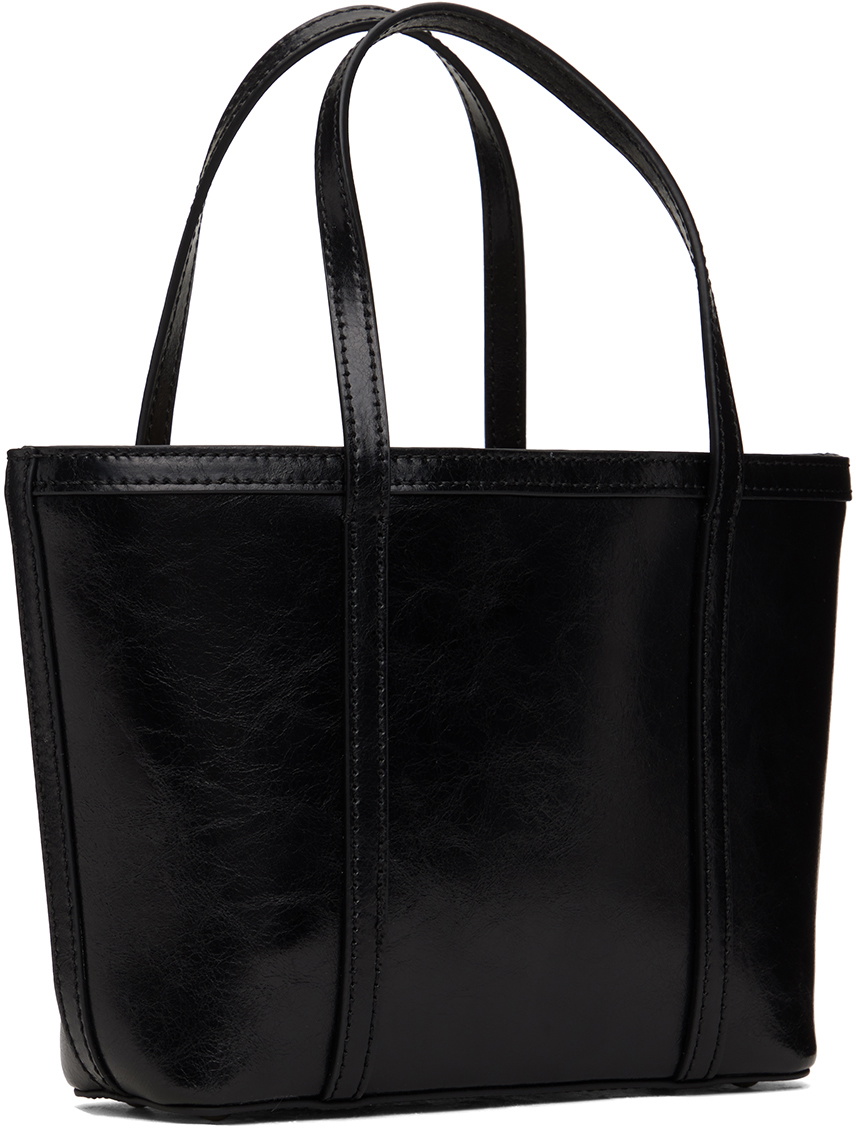 Dunst Black Crinkled Leather Tote