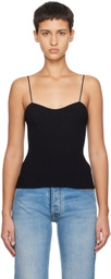 KHAITE Black 'The Ziggy' Camisole