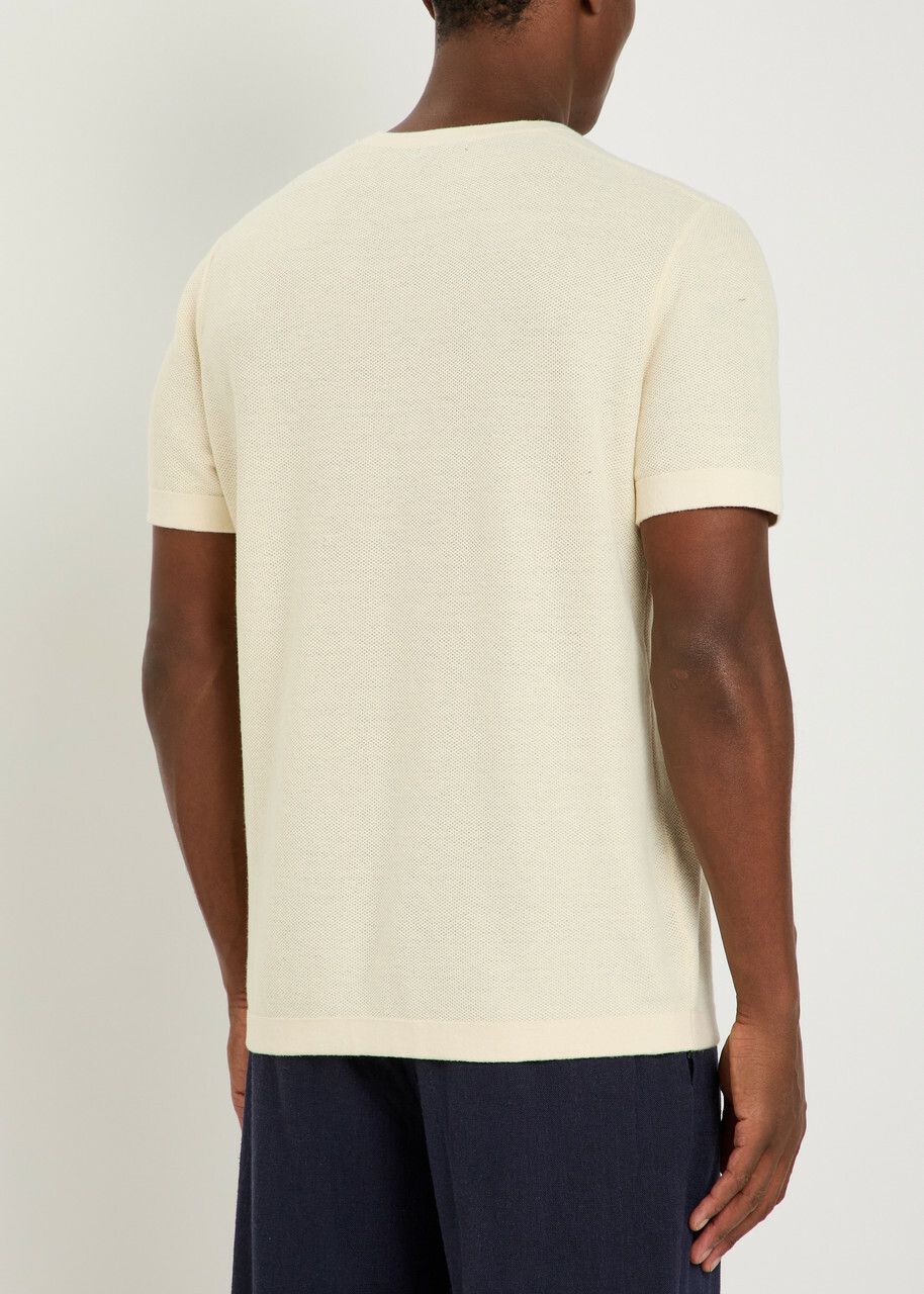 Paige Brimmer Waffle T-shirt Ecru