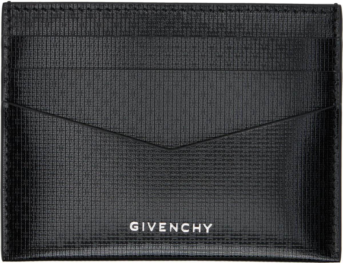 [Givenchy] Logo Card Holder - Black / ☆送料込☆ Givenchy 4G Logo Embossed Card Holder Black – voilà.id