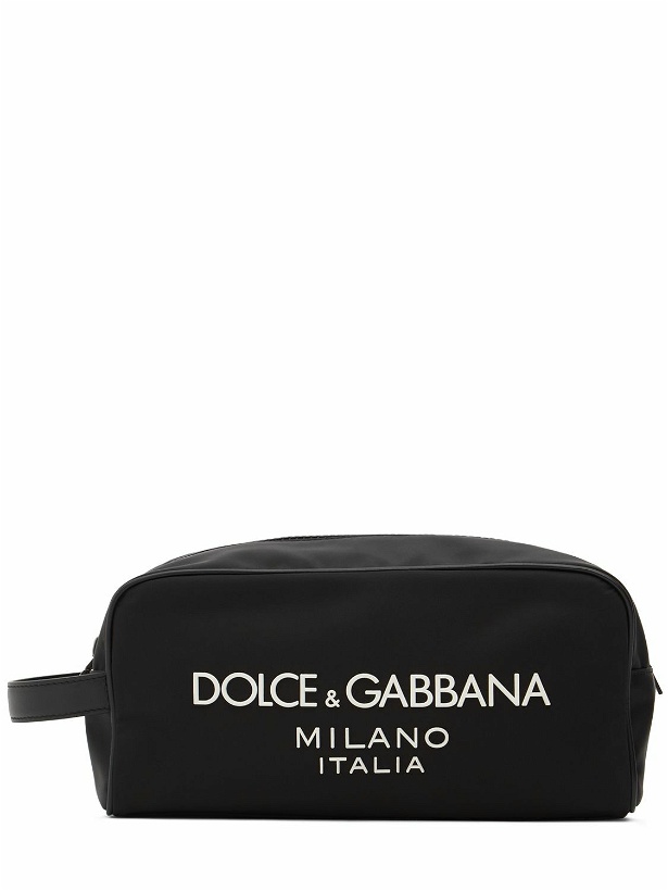 Photo: DOLCE & GABBANA - Rubberized Logo Nylon Toiletry Bag