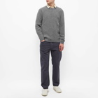 Country Of Origin Men's Ribbed Crew Knit in Grey Mix