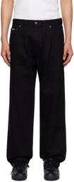 Noah Black Pleated Jeans