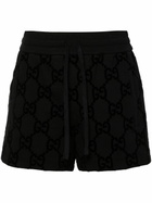 Gucci Black Interlocking G Cotton Shorts