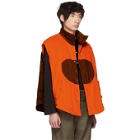 St-Henri SSENSE Exclusive Orange and Tan Corduroy Hunting Vest