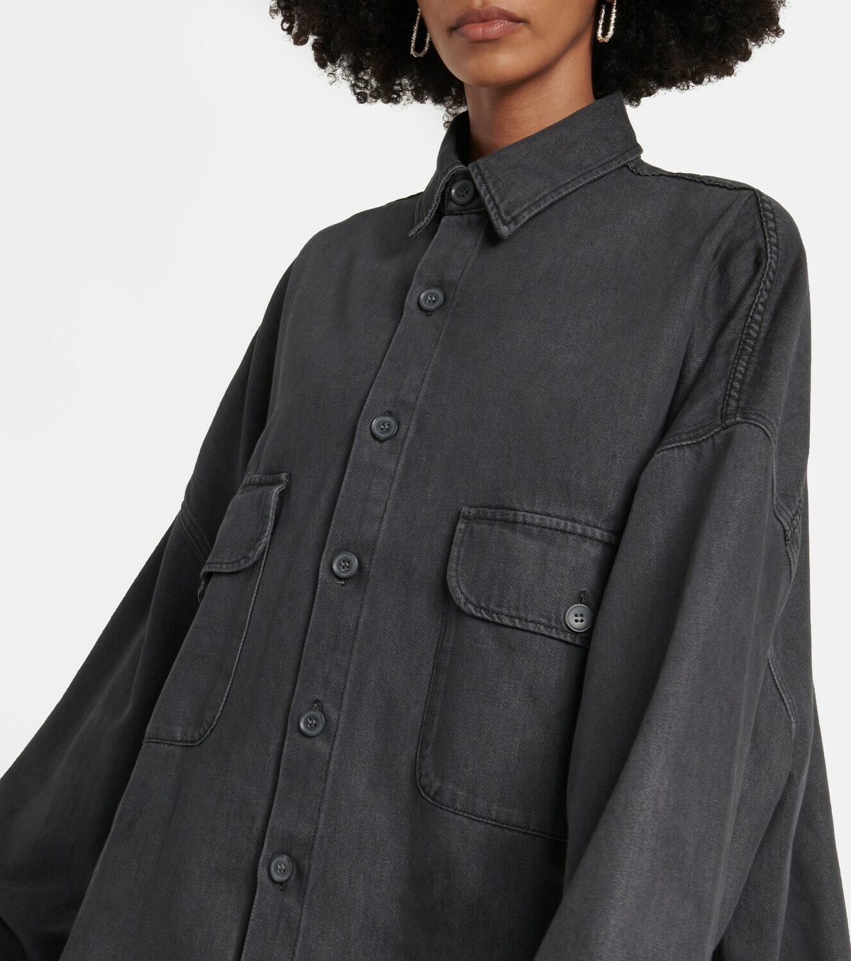 The Frankie Shop Dallas oversized denim shirt The Frankie Shop