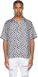 AMIRI Grey & White Silk Check Short Sleeve Shirt