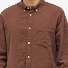 Folk Men's Relaxed Fit Shirt in Fig Texture