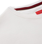 Isaia - Mélange Silk and Cotton-Blend Jersey T-Shirt - White