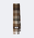Acne Studios Checked fringed alpaca and wool-blend scarf