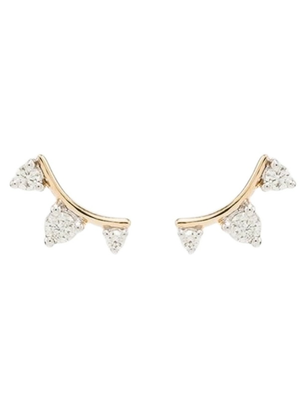 Photo: Adina Reyter 14K Yellow Gold Amigos Curve Diamond Earrings
