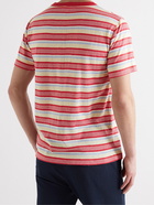 Armor Lux - Logo-Appliquéd Striped Cotton-Jersey T-Shirt - Red