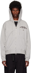 Kijun Gray Rivet Zip Hoodie