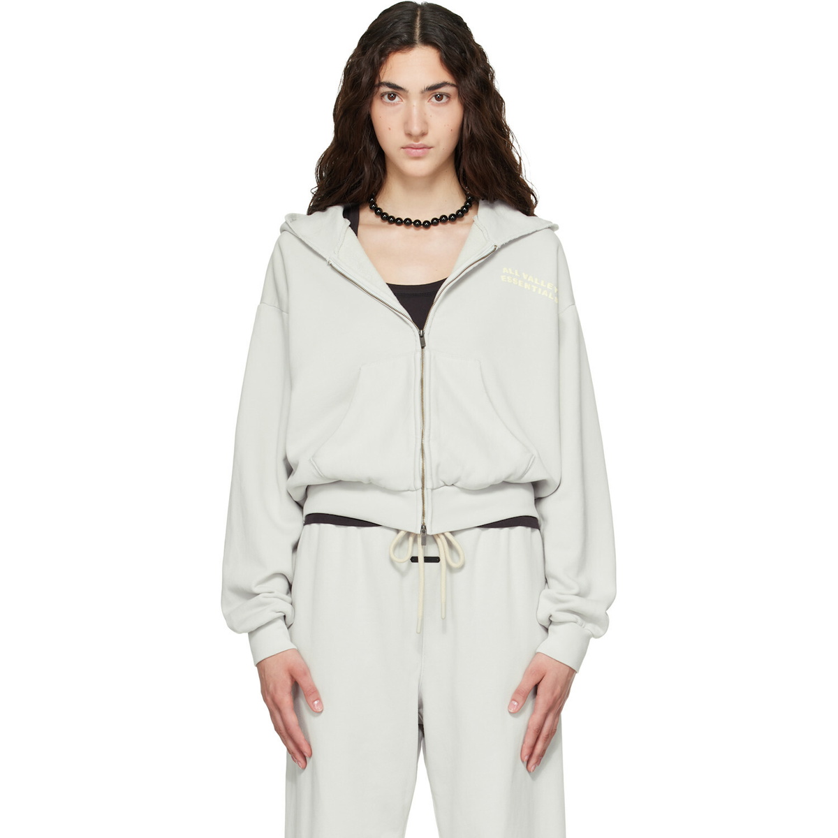 Fear of God ESSENTIALS Gray Full Zip Hoodie