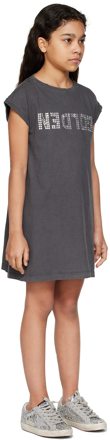 Golden Goose Kids Gray Crystal-Cut Dress Golden Goose Deluxe Brand Golden Goose Kids Gray Crystal-Cut Dress Golden Goose Deluxe Brand