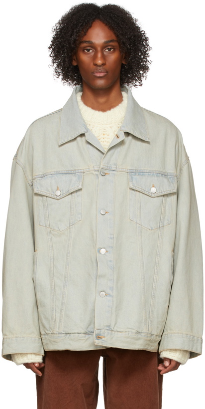 Photo: Acne Studios Blue Faded Oversized Denim Jacket