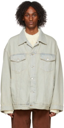 Acne Studios Blue Faded Oversized Denim Jacket