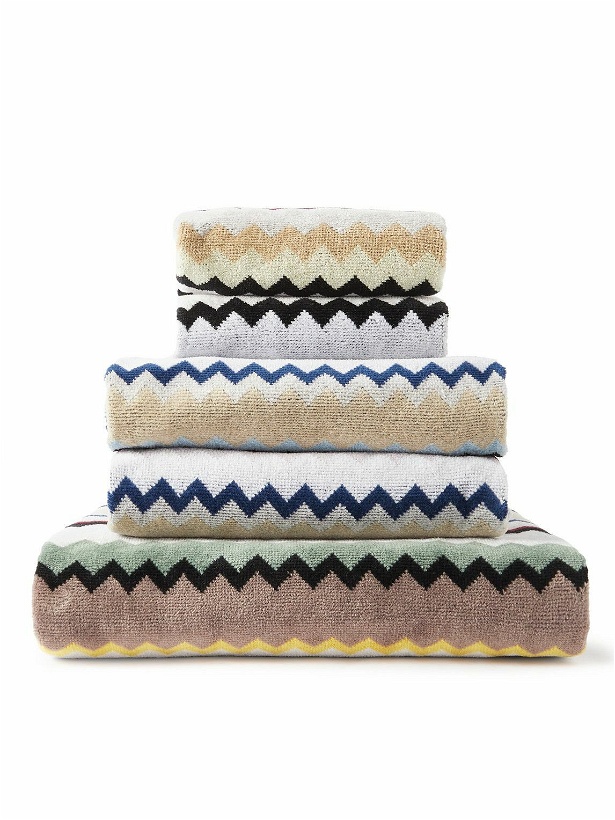 Photo: Missoni Home - Curt Set of Five Cotton-Terry Jacquard Towels