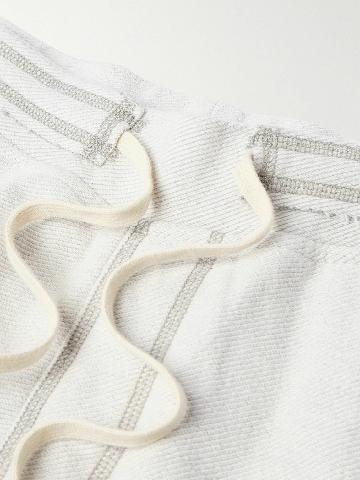 Greg Lauren - Slim-Fit Panelled Cotton-Jersey Sweatpants - Neutrals