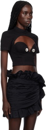 AREA Black Bustier Cup T-Shirt