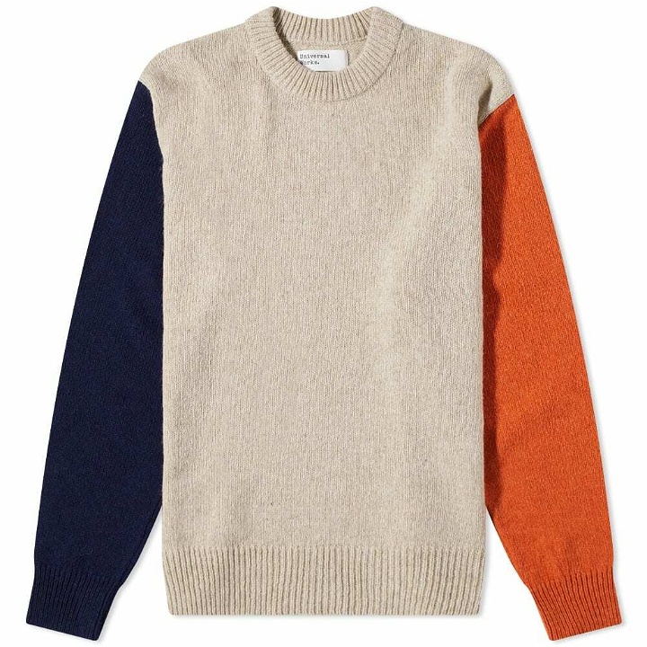 Photo: Universal Works Men's Eco Wool Crew Knit in Mixed