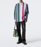 Loewe Verano Large striped canvas tote bag