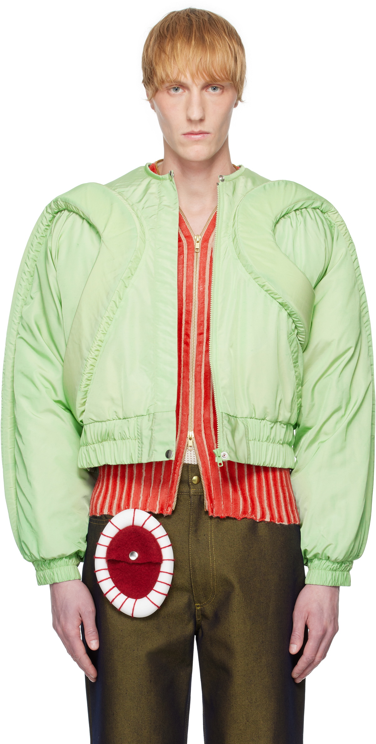 Stanley Raffington Green 3D Parametric Bomber Jacket
