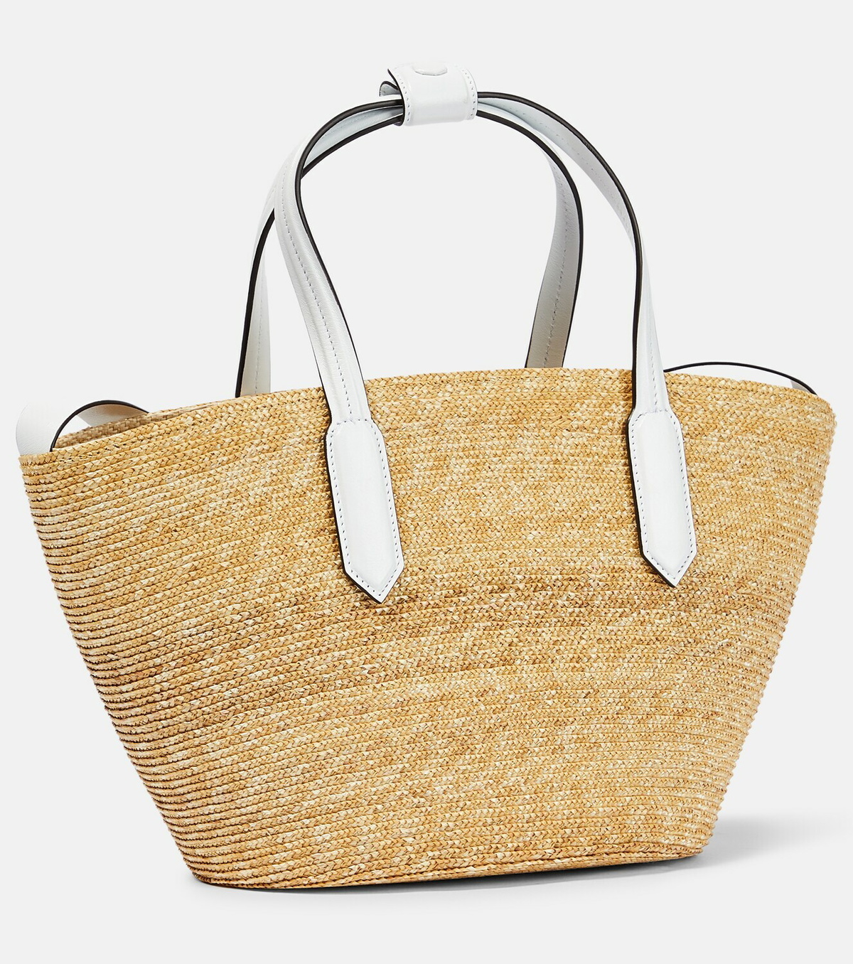 Oscar de la Renta Tulip Small raffia tote bag