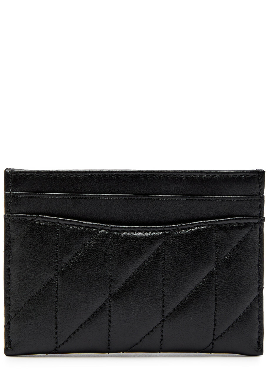 Coach Pillow Quilted Leather Card Holder - Black - One Size