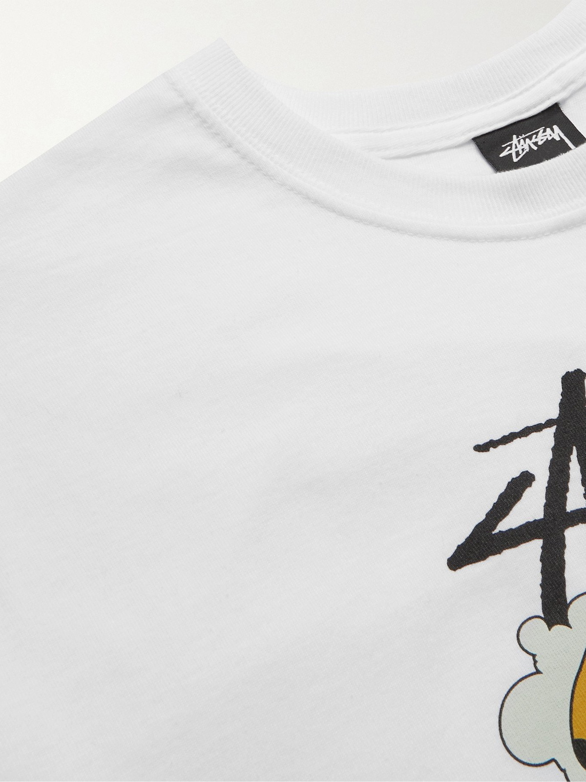 STÜSSY - Logo-Print Cotton-Jersey T-Shirt - White - M Stussy